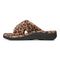 Vionic Relax - Orthaheel Orthotic Slippers - Brown Leopard - Left Side