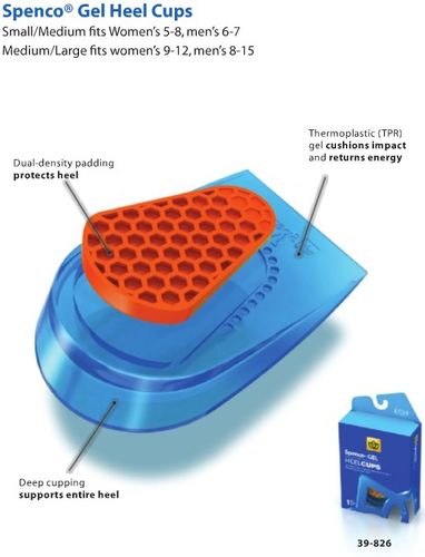 Spenco Gel Heel Cup - Detailed Diagram