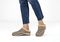 Orthofeet Charlotte Orthotic Comfort Women's Slippers - Taupe - Lifestyle View - 2