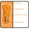 Orange 3/4 Length Orthotic Insoles