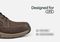 Orthofeet Highline Supportive Comfort and Arch Support Men's Boots - Dark Brown - Feature Detail - 5