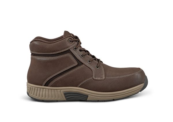 Orthofeet Highline Supportive Comfort and Arch Support Men's Boots - Dark Brown - Product View - 1