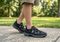Orthofeet Clearwater Supportive Men's Sandals - Black - Lifestyle View - 9