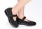 OrthoFeet Springfield Stretch Women's Casual Mary Jane Stretch - Black - 2