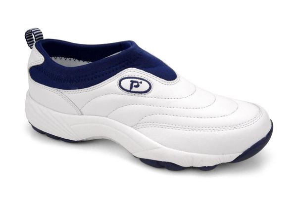 Propet Wash & Wear 
Slip-On II - Casual - Men's - White/Navy