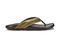 OluKai Mea Ola Men's Leather Beach Sandals - Hunter / Dark Java - Side
