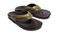 OluKai Mea Ola Men's Leather Beach Sandals - Hunter / Dark Java - 