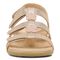 Vionic Amber - Women's Adjustable Slide Sandal - Orthaheel - Rose Gold Met Linen - Front