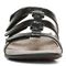 Vionic Amber - Women's Adjustable Slide Sandal - Orthaheel - Black Snake - 6 front view