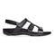 Vionic Amber - Women's Adjustable Slide Sandal - Orthaheel - Black Crocodile - 4 right view