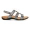 Vionic Amber - Women's Adjustable Slide Sandal - Orthaheel - Black Metallic Linen - Right side