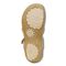 Vionic Amber - Women's Adjustable Slide Sandal - Orthaheel - Gold Metallic Linen - Bottom