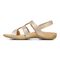 Vionic Amber - Women's Adjustable Slide Sandal - Orthaheel - Rose Gold Met Linen - Left Side
