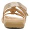 Vionic Amber - Women's Adjustable Slide Sandal - Orthaheel - Rose Gold Met Linen - Back