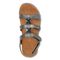 Vionic Amber - Women's Adjustable Slide Sandal - Orthaheel - Black Metallic Linen - Top