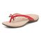 Vionic Bella - Women's Orthotic Thong Sandals - Red Patent - Left angle
