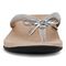 Vionic Bella - Women's Orthotic Thong Sandals - Aluminum Met - Front