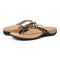 Vionic Bella - Women's Orthotic Thong Sandals - Black Tropical - pair left angle