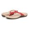 Vionic Bella - Women's Orthotic Thong Sandals - Red Patent - pair left angle