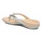 Vionic Bella - Women's Orthotic Thong Sandals - Silver Metallic Croc - Back angle