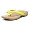 Vionic Bella - Women's Orthotic Thong Sandals - Yellow Patent Croc - Left angle