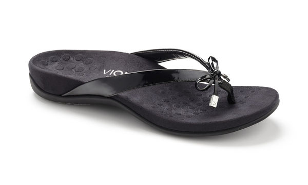 Vionic Bella - Women's Orthotic Thong Sandals - Black-Black