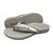 Vionic Tide II - Women's Leather Orthotic Sandals - Orthaheel - Grey  Floral Pair 3
