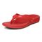 Vionic Tide II - Women's Leather Orthotic Sandals - Orthaheel - Poppy - Left angle