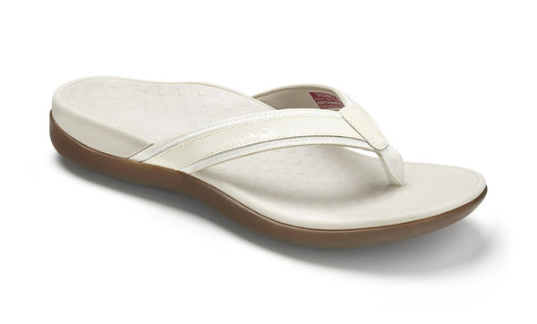 Vionic Tide II - Leather Orthotic Sandals - Orthaheel - White
