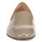 Vionic Willa Womens Sleek Leather Casual Slip On Moc - Taupe Crinkle Patent - Front