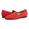 Vionic Willa Womens Sleek Leather Casual Slip On Moc - Red Suede - pair left angle