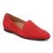 Vionic Willa Womens Sleek Leather Casual Slip On Moc - Red Suede - Angle main