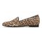 Vionic Willa Womens Sleek Leather Casual Slip On Moc - Toffee Leopard - Left Side