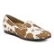 Vionic Willa Womens Sleek Leather Casual Walker - Brown Cow Print - Angle main