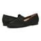 Vionic Willa Womens Sleek Leather Casual Slip On Moc - Black Met Snake - pair left angle