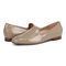 Vionic Willa Womens Sleek Leather Casual Slip On Moc - Taupe Crinkle Patent - pair left angle
