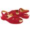 Earthies Malina - Women's Low Wedge - Bright Red