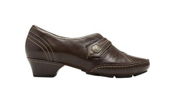 Aravon Flex-Laurel Low Heel Shoes - Brown