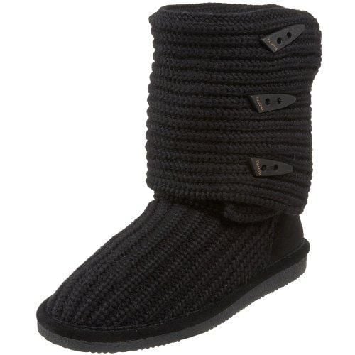 Bearpaw Knit Tall - 658W - Women\'s Sweater Boots - Black