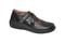 Drew Orchid - Women's Criss Cross Velcro Strap Shoe - Black Calf