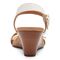 Vionic Noble Laurie - Women's Wedge Sandal - White Snake - 5 back view