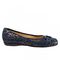 Trotters Sizzle Signature - Women's Flat - Navy - outside