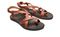 OluKai Upena Women's Leather Slingback Sandals - Cedar Wood / Dark Java - Pair