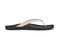 OluKai Hoopio Women's Beach Sandals - Petal Pink Metallic / Black - Side