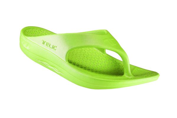 Telic Flip Flop Arch Supportive Recovery Sandal - Unisex - Green Angle