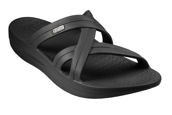 Telic Mallory Supportive Recovery Slide Sandal - Unisex - Black Angle
