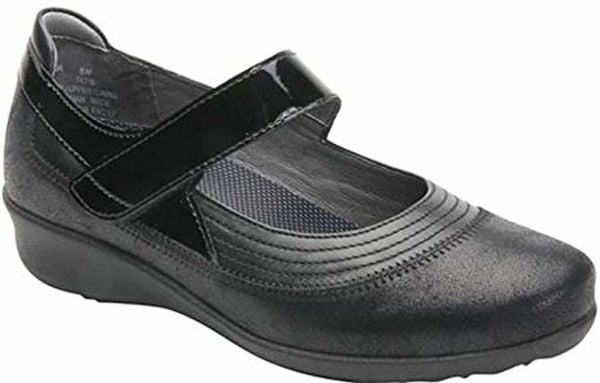 Drew Genoa - Women's Mary Jane - Comfort Strap Shoe - Black Combo