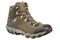 Oboz Bridger Mid Men's Waterproof Hiking Boot - Olive Brwnlace Angle main