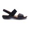 Revere Como Adjustable Slingback Women's Sandal - Black Lizard - Product View - 2