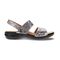 Revere Como Adjustable Slingback Women's Sandal - Silver Safari - Product View - 2